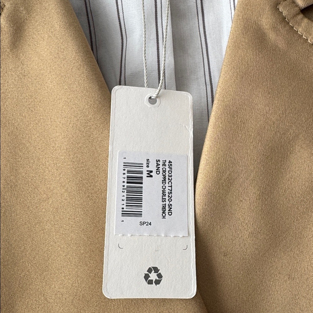 Favorite Daughter The Cropped Charles Trench in Sand. Nwt size Medium - Picture 7 of 10